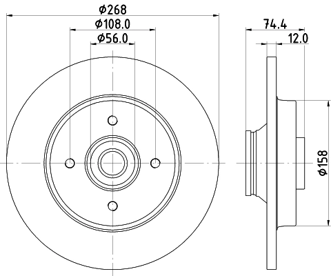 Тормозной диск pro HELLA/BEHR/PAGID 8DD 355 123-261