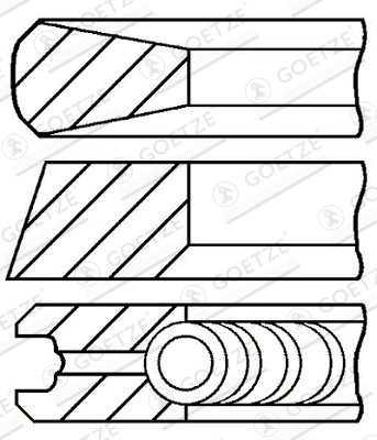 Комплект поршневых колец GOETZE ENGINE 08-114700-00