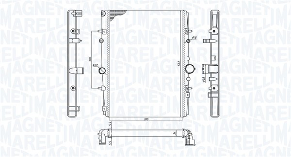 Радиатор охлаждение двигателя MAGNETI MARELLI 350213199400