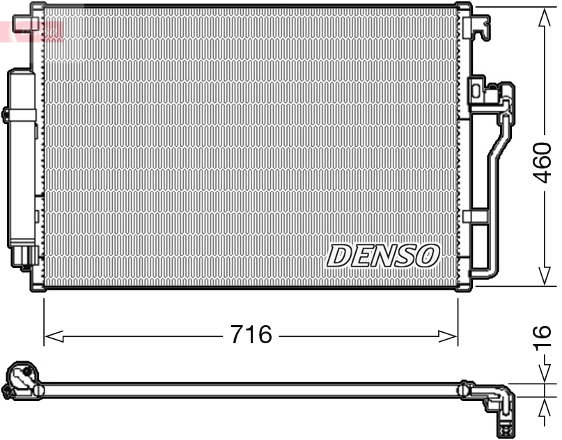 Конденсатор кондиционер DENSO DCN17008