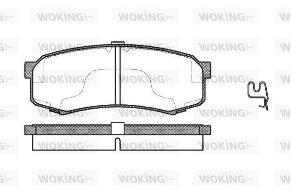 Комплект тормозных колодок дисковый тормоз WOKING P5133.04