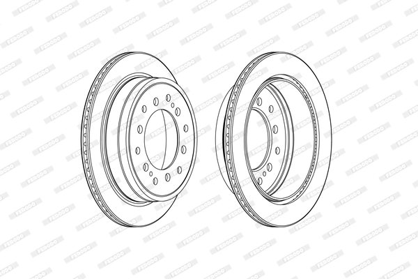 Тормозной диск premier FERODO DDF2505C