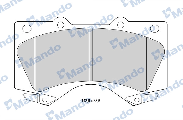 Комплект тормозных колодок дисковый тормоз MANDO MBF015619