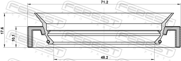 Уплотнительное кольцо вала приводной вал FEBEST 95HAY-50711017R
