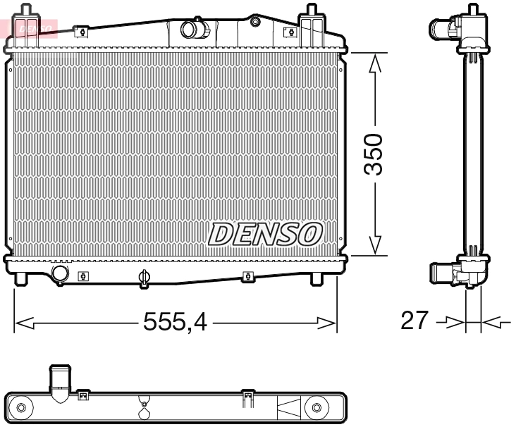 Радиатор охлаждение двигателя DENSO DRM44046