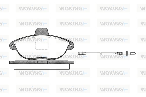 Комплект тормозных колодок дисковый тормоз WOKING P7023.02