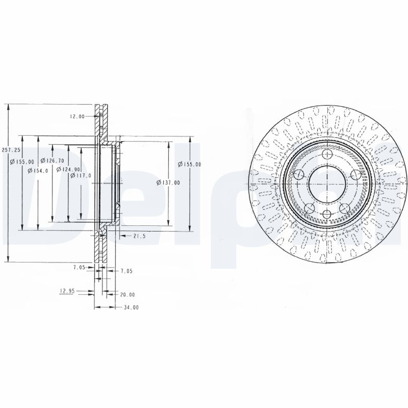Тормозной диск DELPHI BG3222
