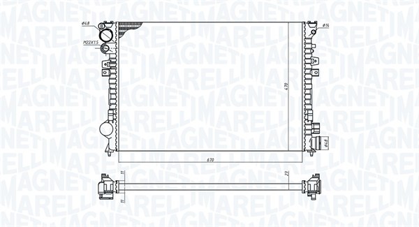 Радиатор охлаждение двигателя MAGNETI MARELLI 350213102700