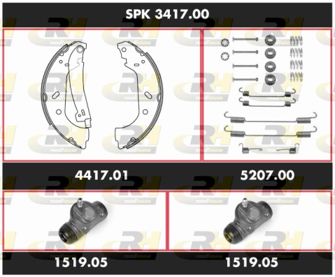 Комплект тормозов барабанный тормозной механизм super precision kit ROADHOUSE SPK 3417.00
