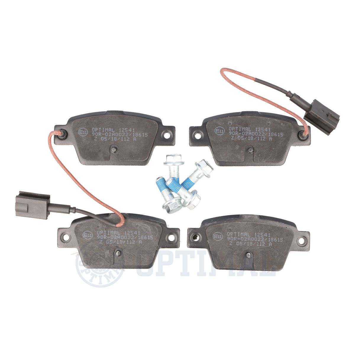 Комплект тормозных колодок дисковый тормоз OPTIMAL BP-12541