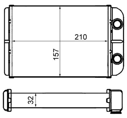 Теплообменник отопление салона behr MAHLE/KNECHT AH 58 000S