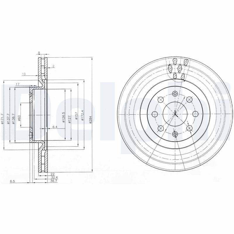 Тормозной диск DELPHI BG3944