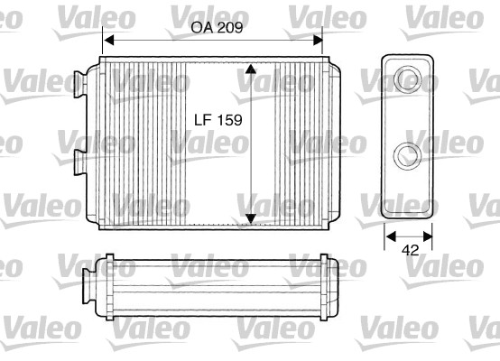 Теплообменник отопление салона VALEO 812280