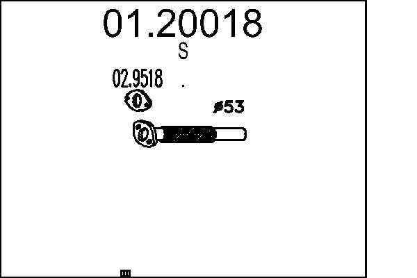 Труба выхлопного газа MTS 01.20018