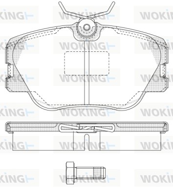 Комплект тормозных колодок дисковый тормоз WOKING P0893.00
