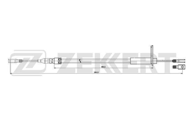 Тросик cтояночный тормоз ZEKKERT BZ-1181