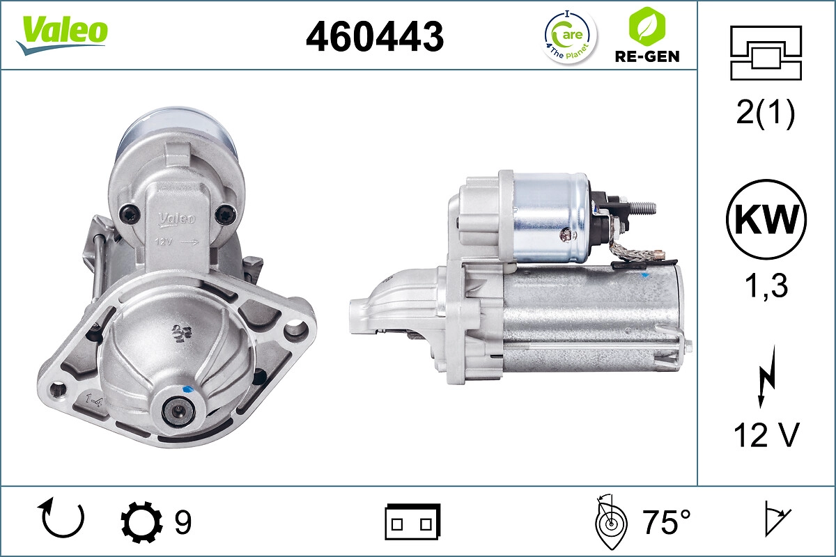 Стартер valeo re-gen remanufactured VALEO 460443
