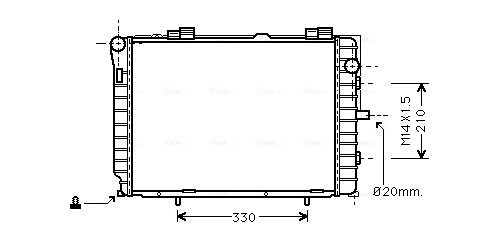 Радиатор охлаждение двигателя AVA QUALITY COOLING MS2229