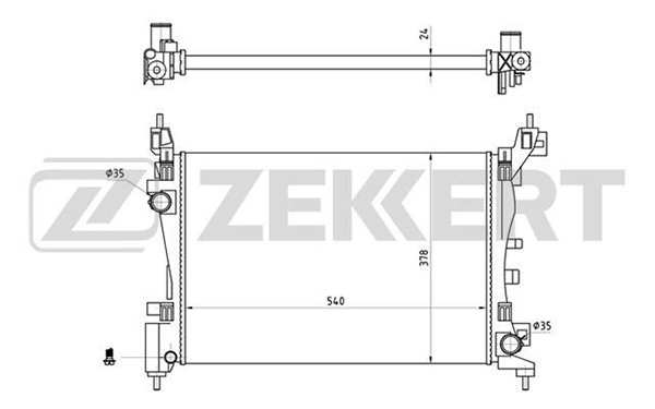 Радиатор охлаждение двигателя ZEKKERT MK-1280