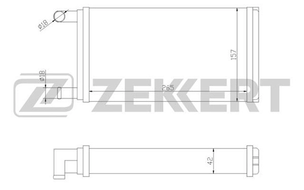 Теплообменник отопление салона ZEKKERT MK-5004
