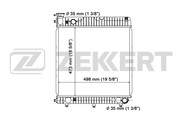 Радиатор охлаждение двигателя ZEKKERT MK-1012