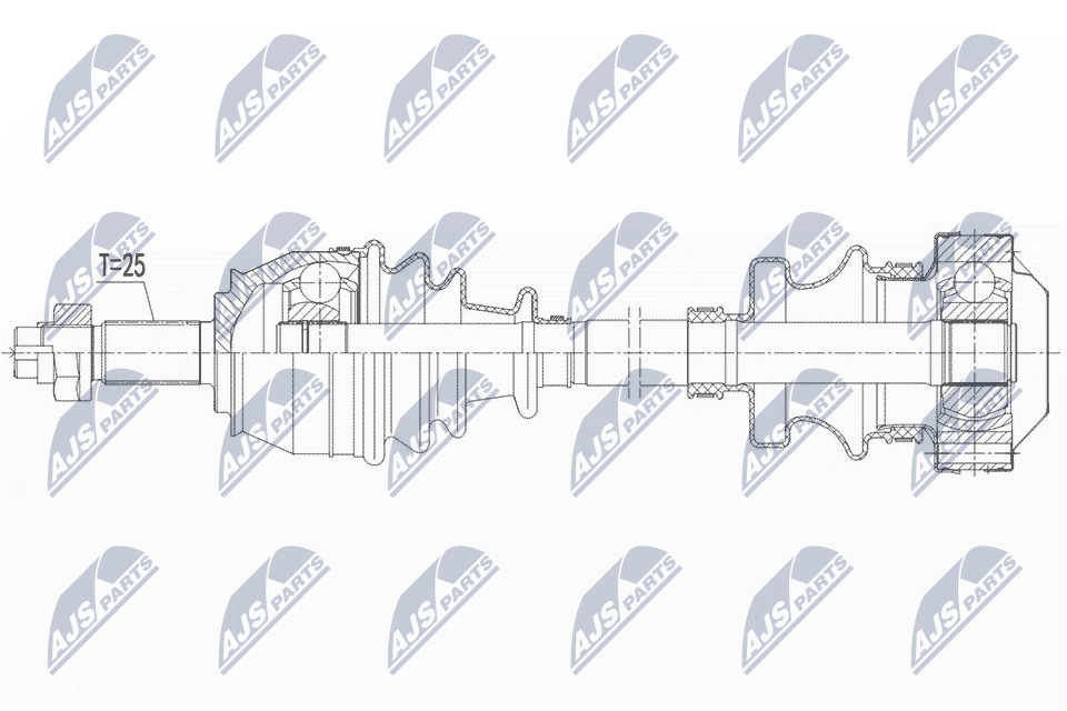 Приводной вал NTY NPW-FT-057