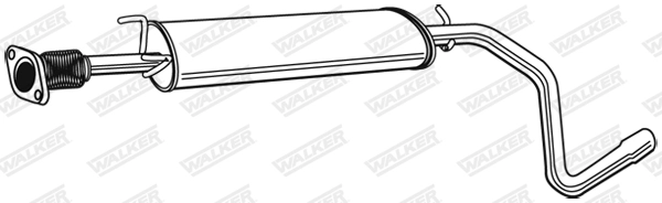 Средний глушитель выхлопных газов WALKER PRODUCTS 21498