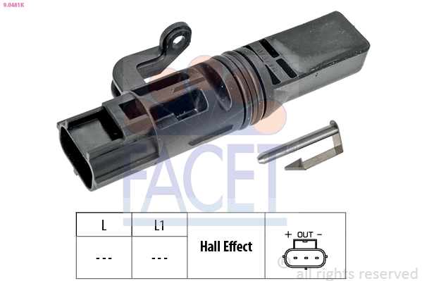 Датчик частота вращения made in italy - oe equivalent FACET 9.0481K