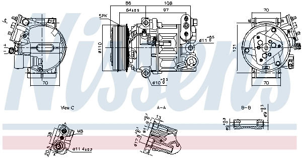 Компрессор кондиционер first fit NISSENS 890591