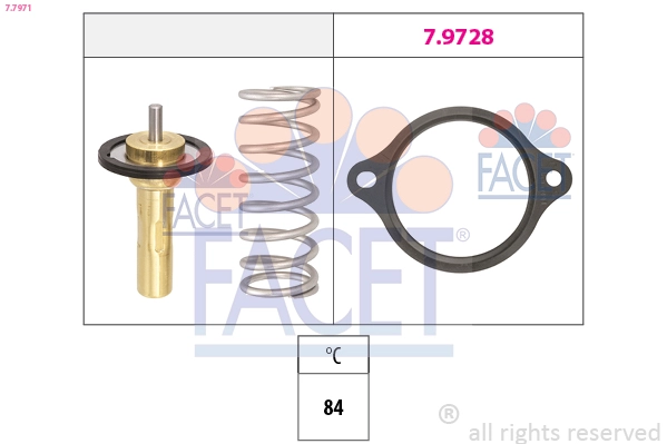 Термостат охлаждающая жидкость made in italy - oe equivalent FACET 7.7971