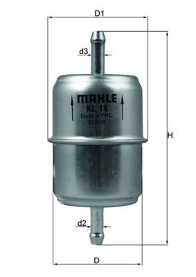 Топливный фильтр MAHLE/KNECHT KL 18 OF