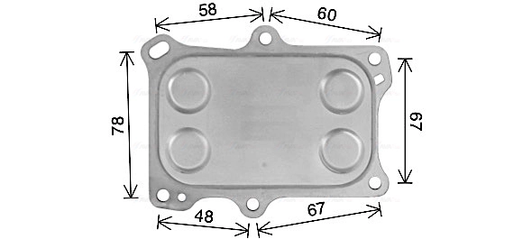 Масляный радиатор двигательное масло AVA QUALITY COOLING AL3153