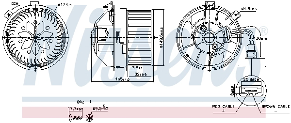 Вентилятор салона NISSENS 87628