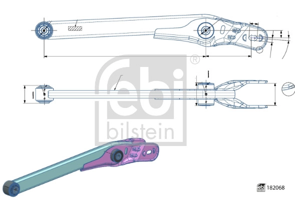 Рычаг независимой подвески колеса подвеска колеса FEBI BILSTEIN 182068
