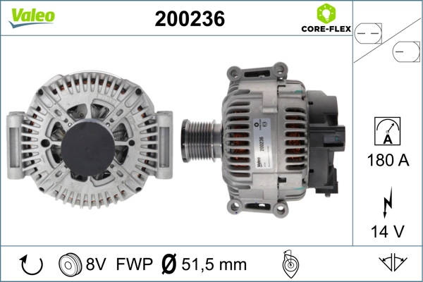 Генератор valeo core-flex VALEO 200236