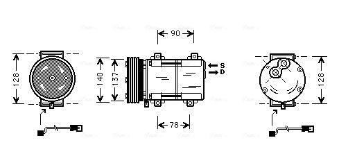 Компрессор кондиционер AVA QUALITY COOLING FDAK288
