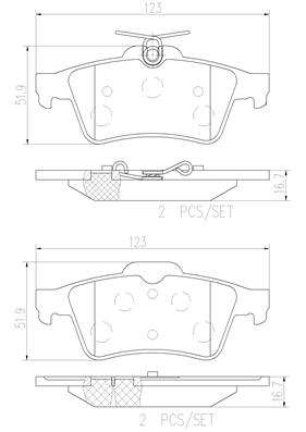 Комплект тормозных колодок дисковый тормоз prime line - ceramic BREMBO P59042N