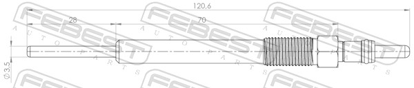 Свеча накаливания FEBEST 25642-010