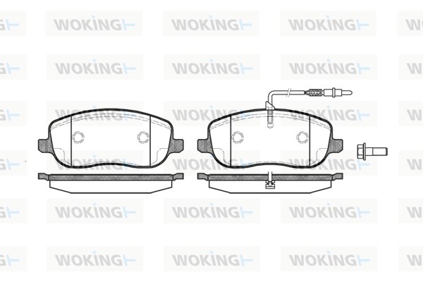 Комплект тормозных колодок дисковый тормоз WOKING P9793.12
