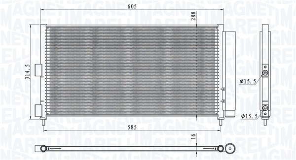 Конденсатор кондиционер MAGNETI MARELLI 350203881000