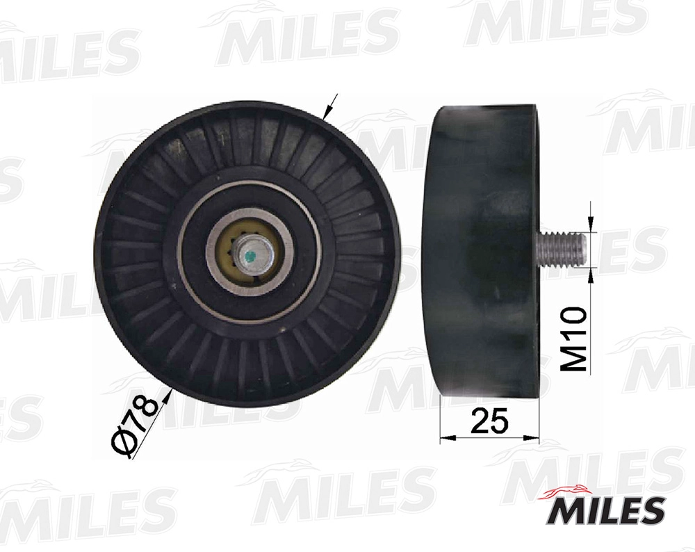 Паразитный / ведущий ролик поликлиновой ремень MILES AG03126