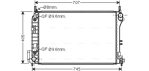 Радиатор охлаждение двигателя AVA QUALITY COOLING SBA2059
