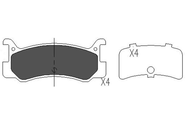 Комплект тормозных колодок дисковый тормоз KAVO PARTS KBP-4535