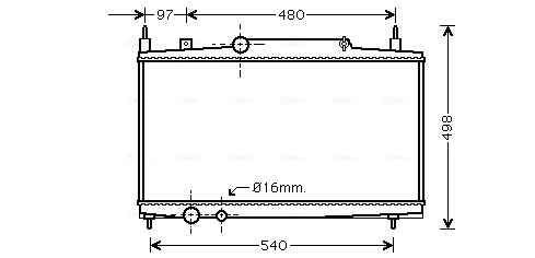 Радиатор охлаждение двигателя AVA QUALITY COOLING PEA2230