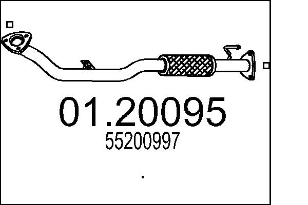 Труба выхлопного газа MTS 01.20095
