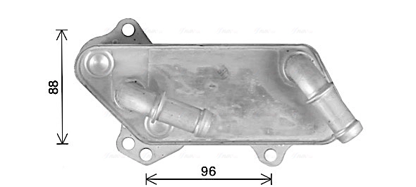Масляный радиатор двигательное масло AVA QUALITY COOLING OL3711