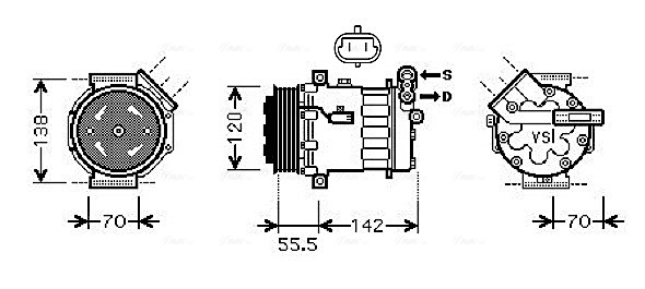 Компрессор кондиционер AVA QUALITY COOLING OLK447