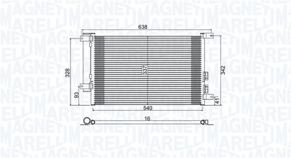 Конденсатор кондиционер MAGNETI MARELLI 350203733000