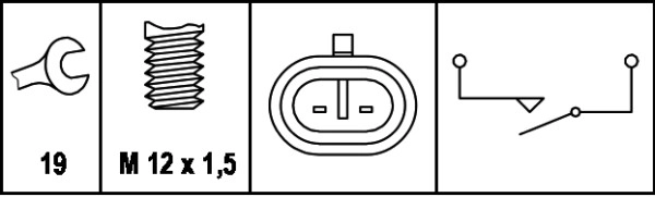 Выключатель фара заднего хода HELLA/BEHR/PAGID 6ZF 007 671-001