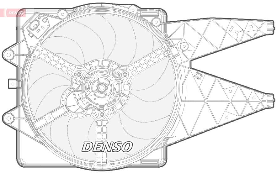 Вентилятор охлаждение двигателя DENSO DER09092